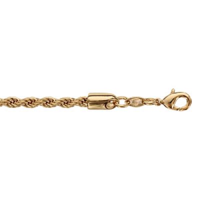 Bracelet en plaqué or chaîne maille corde largeur 2