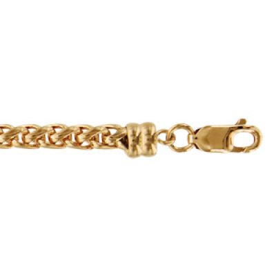 Bracelet en plaqué or chaîne maille palmier largeur 5mm et longueur 19cm