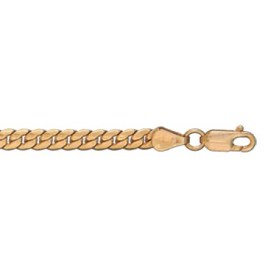 Bracelet en plaqué or maille serpent largeur 4mm et longueur 19cm
