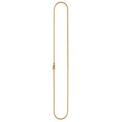 Collier en plaqué or maille serpentine - 1 mm diamètre et longueur 40cm