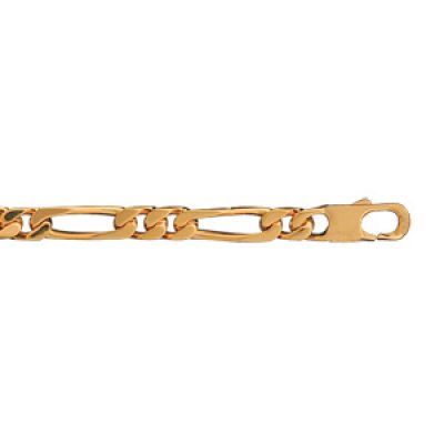 Bracelet en plaqué or chaîne mailles 1+2 largeur 5mm et longueur 21cm