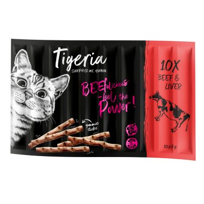 Tigeria Sticks 10 x 5 g pour chat - bœuf