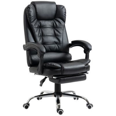HOMCOM Fauteuil chaise de bureau fauteuil manager grand confort dossier inclinable roulettes P.U 64