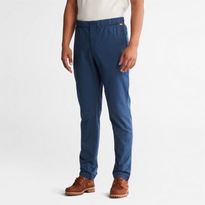 Timberland Pantalon De Jogging En Coton Et Lin Pour Homme En Bleu Bleu Foncé