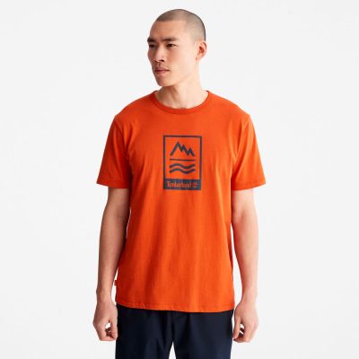 Timberland T-shirt Mountains-to-rivers Pour Homme En Orange Orange