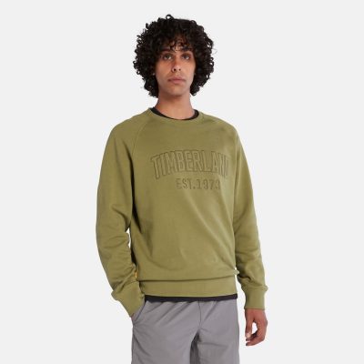Timberland Sweat-shirt Moderne À Logo Délavé Pour Homme En Vert Foncé Vert