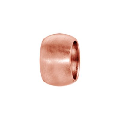 Charms Thabora grand modèle pour homme en acier et PVD rose anneau bombé lisse
