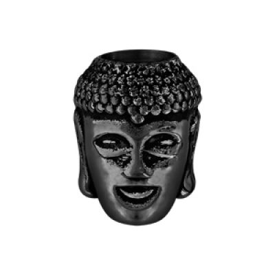 Charms Thabora grand modèle pour homme en acier et PVD noir Bouddha