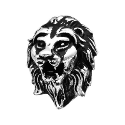 Charms Thabora grand modèle pour homme en acier tête de lion patinée