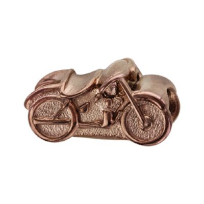 Charms Thabora grand modèle pour homme en acier et PVD marron moto