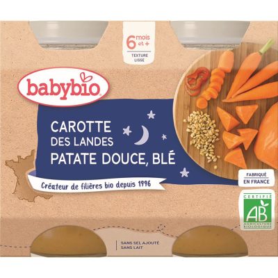 Petits pots de Carotte et Patate Douce 2x200g - Multicolore