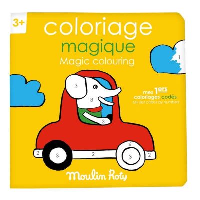 Cahier de coloriages magiques Français-anglais Les Popipop Moulin Roty