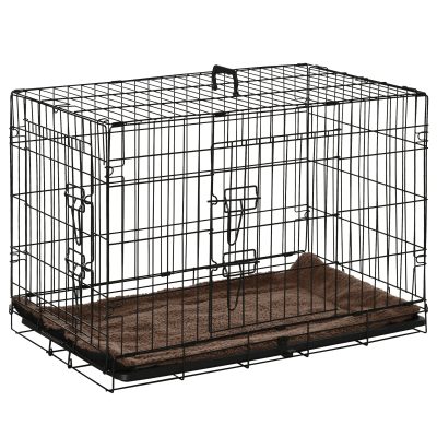 PawHut Cage de transport pliante pour chien poignée