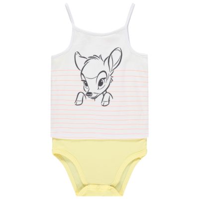 Body à fines bretelles print Bambi Disney pour bébé fille - Blanc