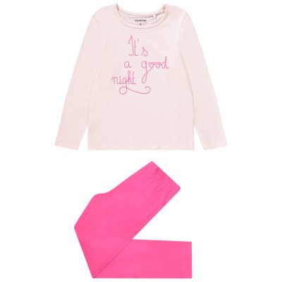 Pyjama 2 pièces en jersey avec print fantaisie pour fille - Rose