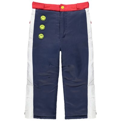 Pantalon de ski imperméable avec badges SmileyWorld - Bleu foncé