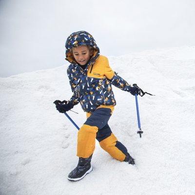 Blouson de ski imprimé pour enfant garçon - Bleu foncé