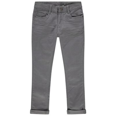 Pantalon coupe slim 5 poches pour enfant garçon - Gris moyen