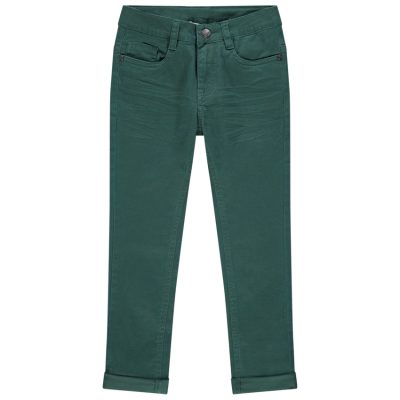 Pantalon en twill slim pour enfant garçon - Vert moyen