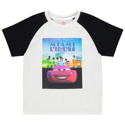 T-shirt manches courtes print Cars Disney - Blanc