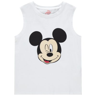 Débardeur en coton print Mickey Disney - Blanc