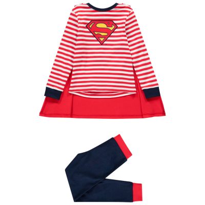 Pyjama à cape amovible Superman Warner pour garçon - Rouge moyen