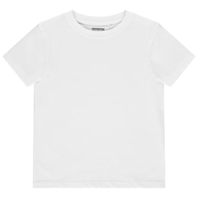 T-shirt manches courtes uni en coton pour enfant garçon - Blanc