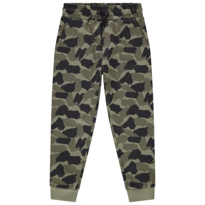 Pantalon de jogging en molleton imprimé style militaire pour garçon - Vert