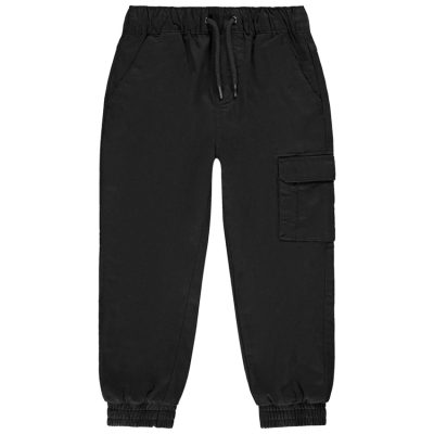 Pantalon jogger en lyocell doublé en coton pour garçon - Noir
