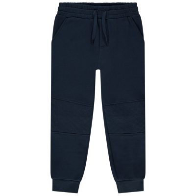 Pantalon de jogging en molleton contrecollé avec empiècements effet matelassé pour garçon - Bleu