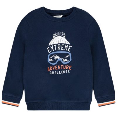 Pull en tricot avec visuel printé pour garçon - Bleu foncé