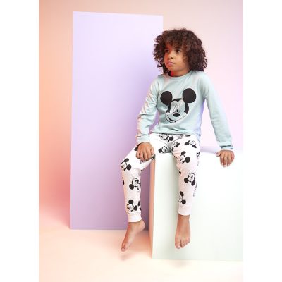 Pyjama 2 pièces en jersey Mickey Disney pour garçon - Vert d'eau