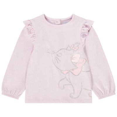 T-shirt manches longues bouffantes Marie Disney pour bébé fille - Violet