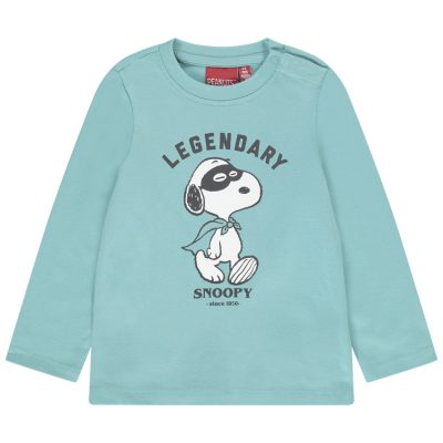 T-shirt manches longues en jersey print Snoopy pour bébé garçon - Bleu