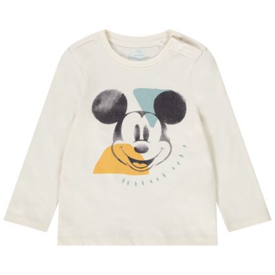 T-shirt manches longues en jersey print Mickey Disney pour bébé garçon - Blanc