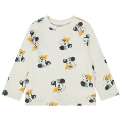 T-shirt manches longues en jersey Mickey Disney pour bébé garçon - Blanc