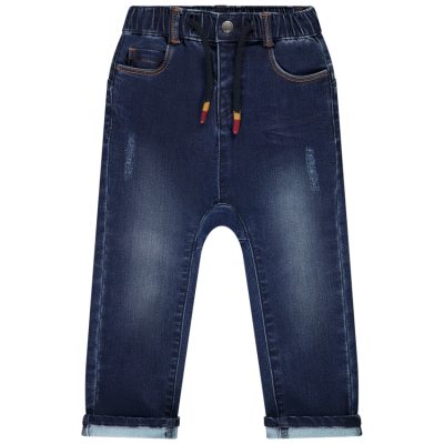 Jean denim like avec broderies pour bébé garçon - Stone