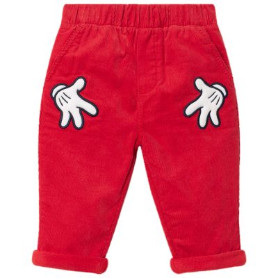 Pantalon en velours à détails Mickey Disney - Rouge moyen