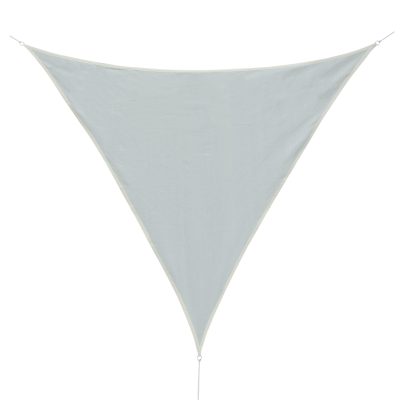 Outsunny Voile d'ombrage triangulaire grande taille 3 x 3 x 3 m polyéthylène haute densité résistant aux UV coloris crème