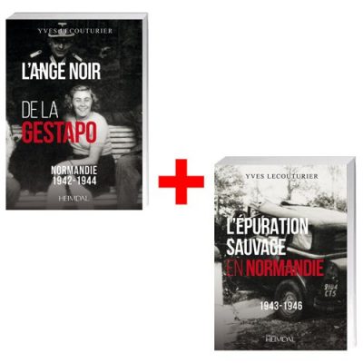 Lot de 2 ouvrages : L'ange noir de la Gestapo Normandie - 1942-1944 + L'épuration sauvage en Normandie  1943-1946