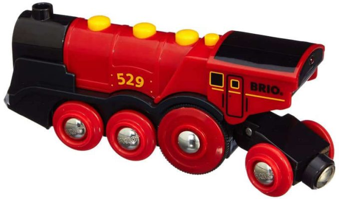 Locomotive rouge puissante à piles Brio