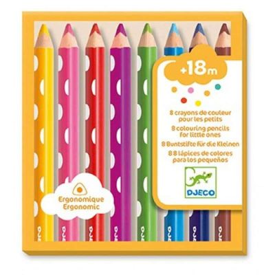 8 crayons de couleurs pour les petits Djeco