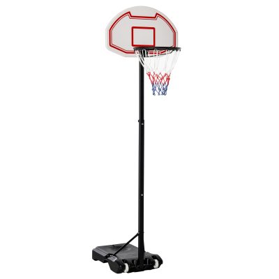 HOMCOM Panier de Basketball sur Pied Amovible avec Poteau Panneau et Roulettes Hauteur Réglable 1