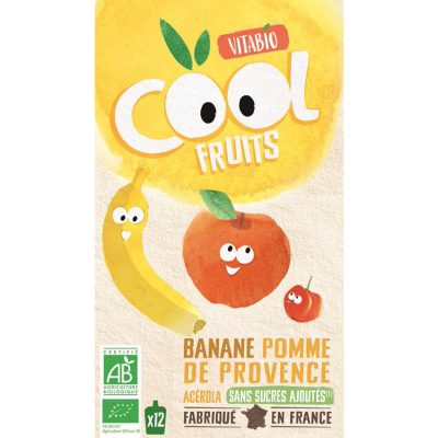 Cool Fruits Banane et Pomme 12x90g - Multicolore