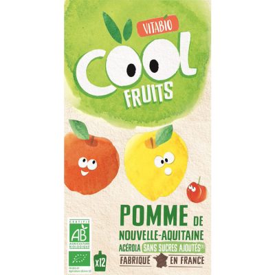 Gourdes sucrées Cool Fruits de Pomme 12x90g - Multicolore