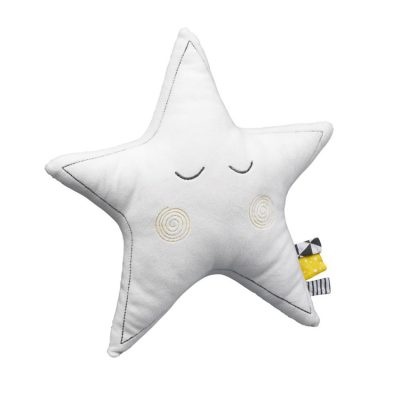 Coussin étoile Babyfan 29 cm - Blanc