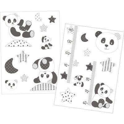Stickers muraux - Chao Chao - Noir/Blanc