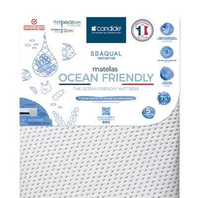 Matelas Ocean Friendly 60 x 120 cm - Blanc