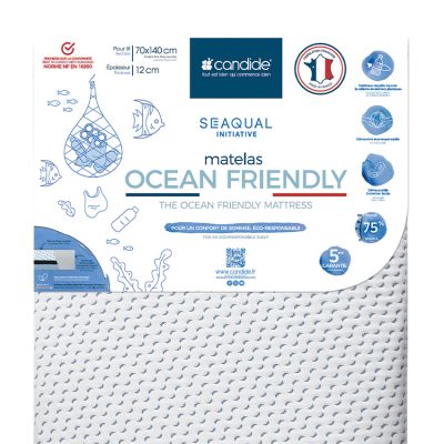 Matelas Ocean Friendly 70 x 140 x 13 cm - Blanc