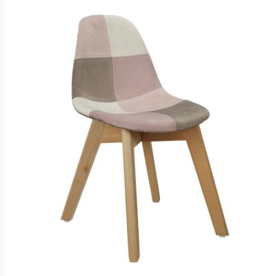 Chaise patchwork Leonie - Rose - Rose